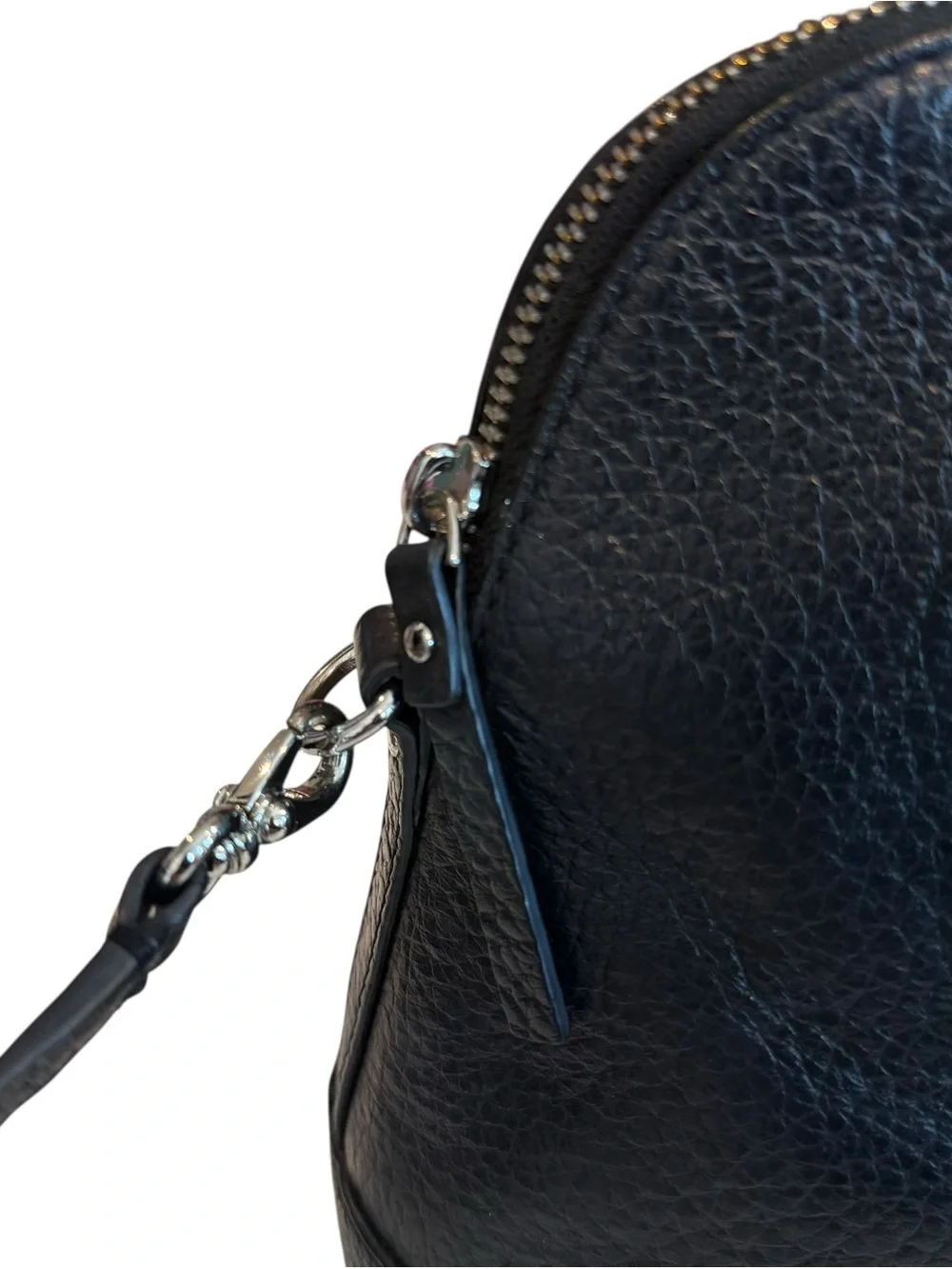 kate spade Bay Street Small Black Rachelle Pebbled Leather Dome Satchel